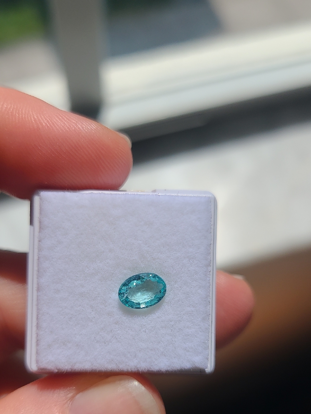 Faceted Oval Blue Paraiba Apatite